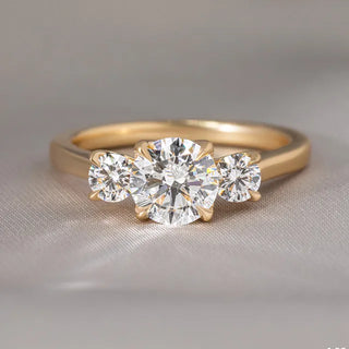 Round Halo, Pave & Split Shank Engagement Ring – 1.93 CT Lab Grown Diamond