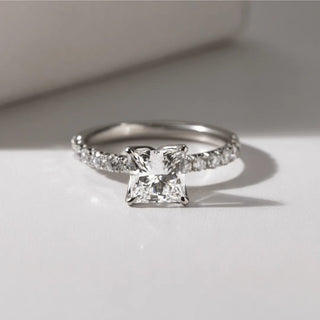Round Halo, Pave & Split Shank Engagement Ring – 1.93 CT Lab Grown Diamond