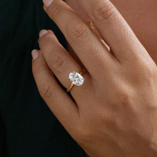 Round Halo, Pave & Split Shank Engagement Ring – 1.93 CT Lab Grown Diamond