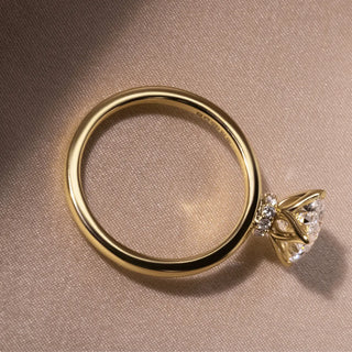 Round Halo, Pave & Split Shank Engagement Ring – 1.93 CT Lab Grown Diamond