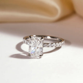 Round Halo, Pave & Split Shank Engagement Ring – 1.93 CT Lab Grown Diamond