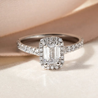 Round Halo, Pave & Split Shank Engagement Ring – 1.93 CT Lab Grown Diamond