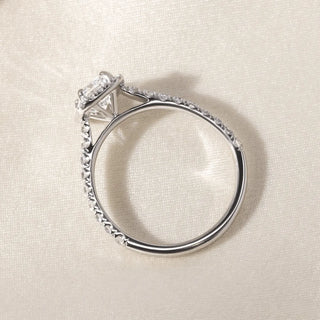 Round Halo, Pave & Split Shank Engagement Ring – 1.93 CT Lab Grown Diamond
