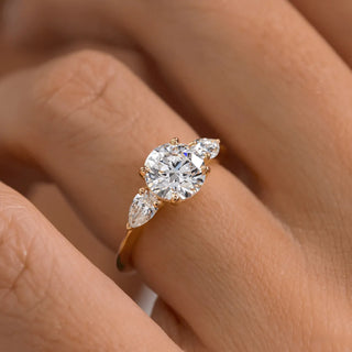 Round Halo, Pave & Split Shank Engagement Ring – 1.93 CT Lab Grown Diamond