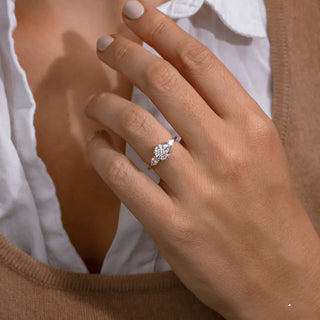 Round Halo, Pave & Split Shank Engagement Ring – 1.93 CT Lab Grown Diamond