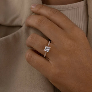Round Halo, Pave & Split Shank Engagement Ring – 1.93 CT Lab Grown Diamond
