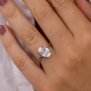 Round Halo, Pave & Split Shank Engagement Ring – 1.93 CT Lab Grown Diamond