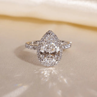 Round Halo, Pave & Split Shank Engagement Ring – 1.93 CT Lab Grown Diamond