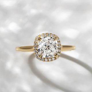 Round Halo, Pave & Split Shank Engagement Ring – 1.93 CT Lab Grown Diamond