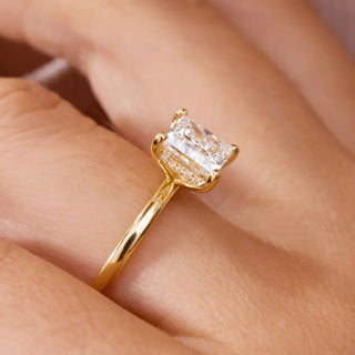 Round Halo, Pave & Split Shank Engagement Ring – 1.93 CT Lab Grown Diamond