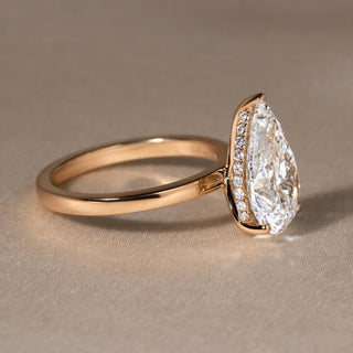 Round Halo, Pave & Split Shank Engagement Ring – 1.93 CT Lab Grown Diamond