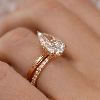 Round Halo, Pave & Split Shank Engagement Ring – 1.93 CT Lab Grown Diamond