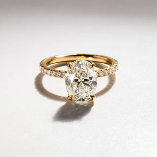 Round Halo, Pave & Split Shank Engagement Ring – 1.93 CT Lab Grown Diamond