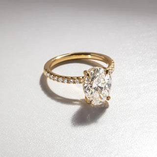 Round Halo, Pave & Split Shank Engagement Ring – 1.93 CT Lab Grown Diamond