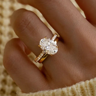 Round Halo, Pave & Split Shank Engagement Ring – 1.93 CT Lab Grown Diamond