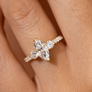 Round Halo, Pave & Split Shank Engagement Ring – 1.93 CT Lab Grown Diamond