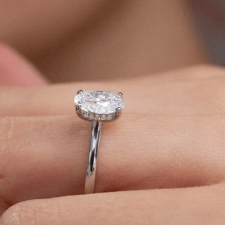 Round Halo, Pave & Split Shank Engagement Ring – 1.93 CT Lab Grown Diamond