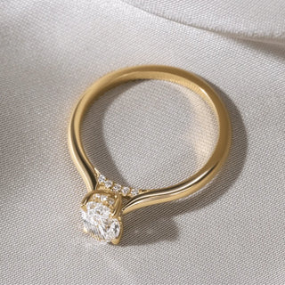 Round Halo, Pave & Split Shank Engagement Ring – 1.93 CT Lab Grown Diamond