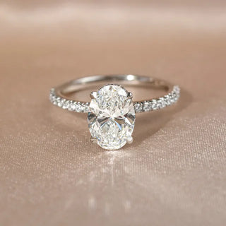 Round Halo, Pave & Split Shank Engagement Ring – 1.93 CT Lab Grown Diamond