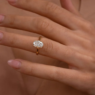 Round Halo, Pave & Split Shank Engagement Ring – 1.93 CT Lab Grown Diamond