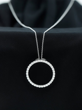 2.10 TCW Round  Eternity Moissanite Necklace 1