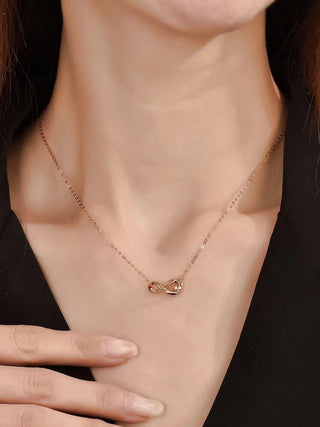 0.10 CT Round Infinity Moissanite Necklace 4