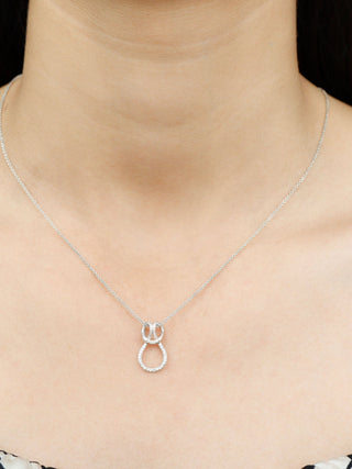 0.18 TCW Round Twisted Infinity Moissanite Necklace 1