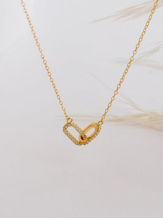 0.15 TCW Round Pave Linked Moissanite Necklace 1