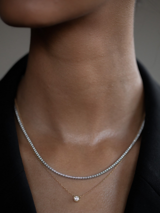 2.30 TCW Round Pave Moissanite Necklace 1