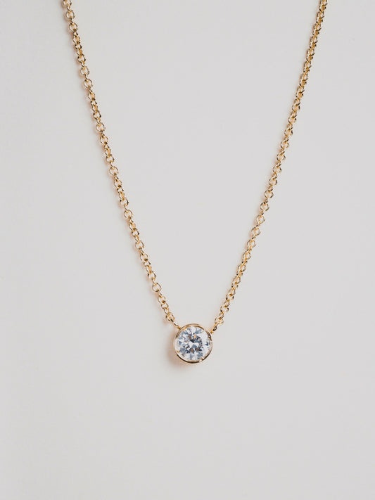 3.0 TCW Oval Bezel Moissanite Necklace