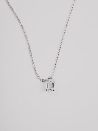 0.50 CT Emerald Solitaire Moissanite Necklace 3