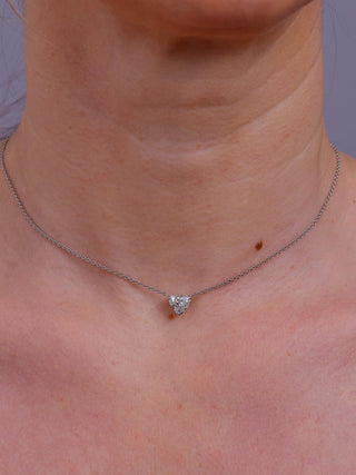 1.50 TCW Heart Solitaire Moissanite Necklace 1