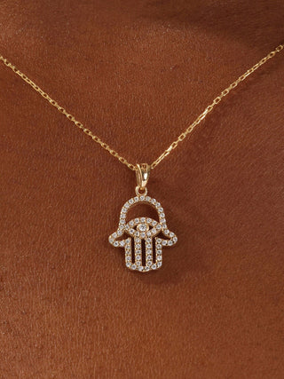 0.31 TCW Round Evil Eye Moissanite Necklace 1