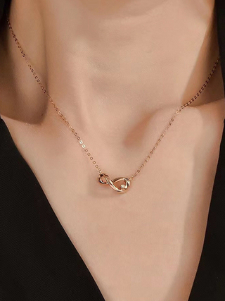 0.10 CT Round Infinity Moissanite Necklace 1