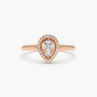 Emerald Pave Engagement Ring – 1 CT Lab Grown Diamond