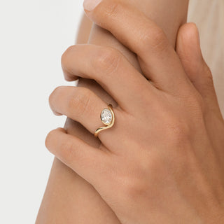 Emerald Pave Engagement Ring – 1 CT Lab Grown Diamond