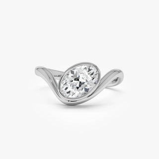 Emerald Pave Engagement Ring – 1 CT Lab Grown Diamond