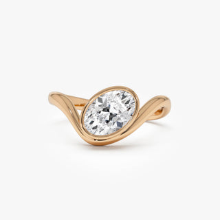Emerald Pave Engagement Ring – 1 CT Lab Grown Diamond