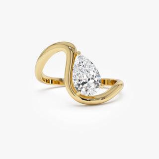 Emerald Pave Engagement Ring – 1 CT Lab Grown Diamond