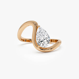 Emerald Pave Engagement Ring – 1 CT Lab Grown Diamond