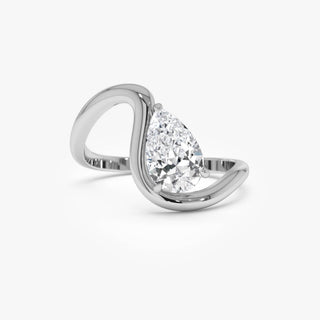 Emerald Pave Engagement Ring – 1 CT Lab Grown Diamond