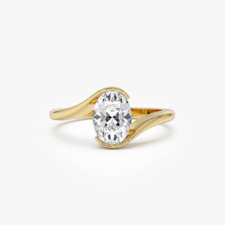 Emerald Pave Engagement Ring – 1 CT Lab Grown Diamond