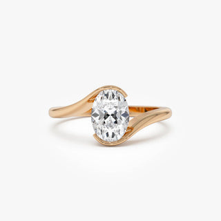Emerald Pave Engagement Ring – 1 CT Lab Grown Diamond