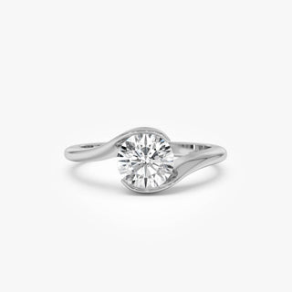 Emerald Pave Engagement Ring – 1 CT Lab Grown Diamond
