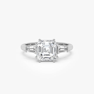 Emerald Pave Engagement Ring – 1 CT Lab Grown Diamond