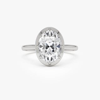 Emerald Pave Engagement Ring – 1 CT Lab Grown Diamond