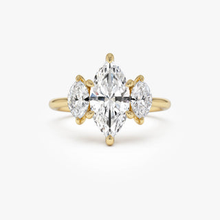 Emerald Pave Engagement Ring – 1 CT Lab Grown Diamond