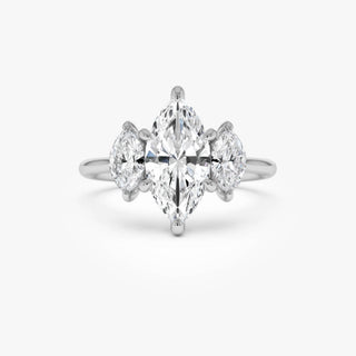 Emerald Pave Engagement Ring – 1 CT Lab Grown Diamond