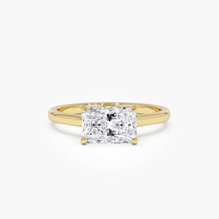 Emerald Pave Engagement Ring – 1 CT Lab Grown Diamond