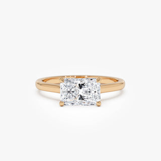 Emerald Pave Engagement Ring – 1 CT Lab Grown Diamond